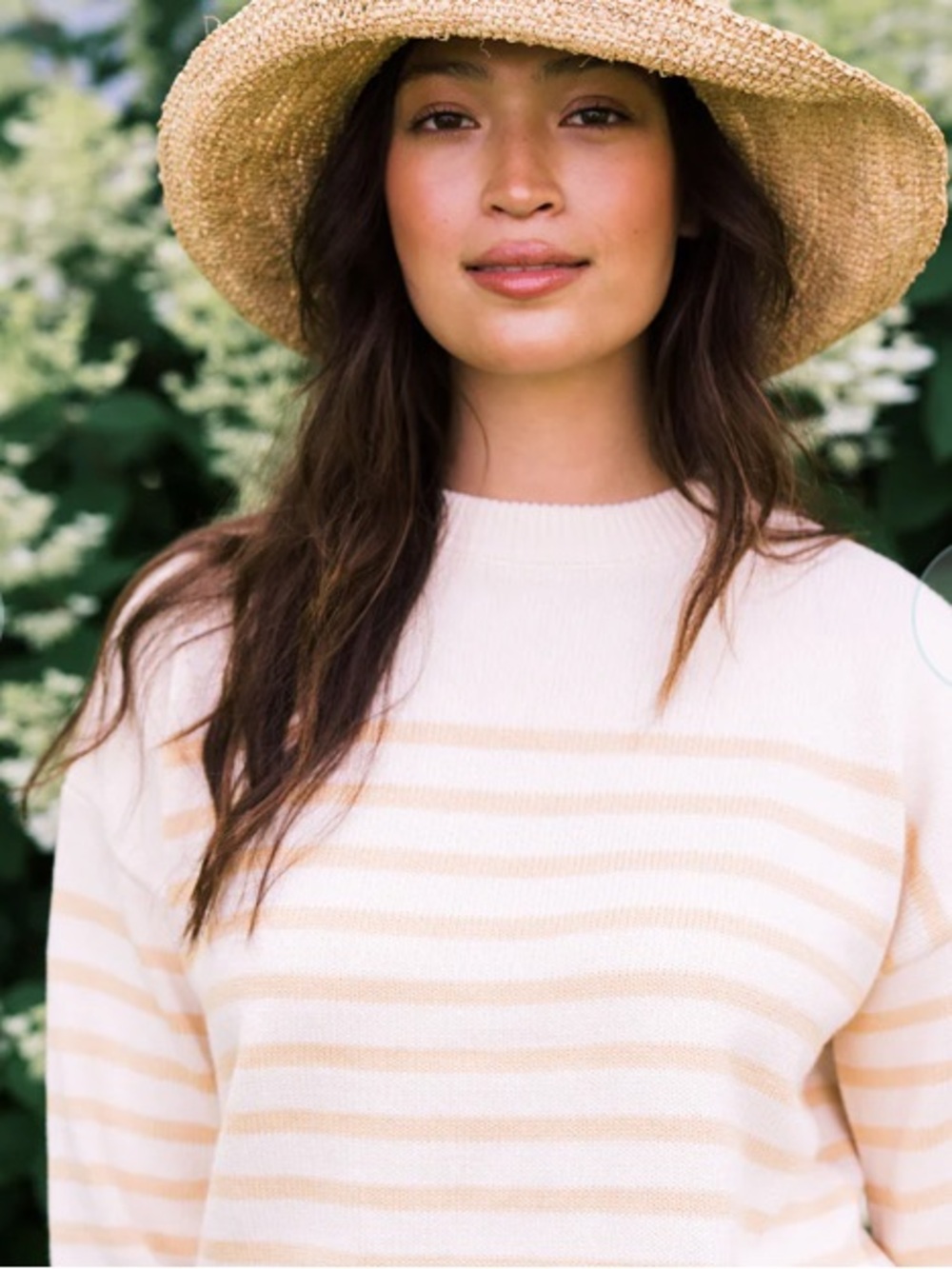 Minnow Cream & Tan Stripe Knit Sweater